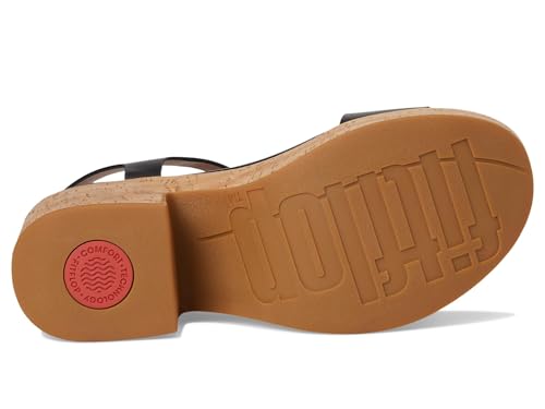 FitFlop Women's Platfforms Leather/Cork Heeled Ankle-Strap Sandals Wedge3