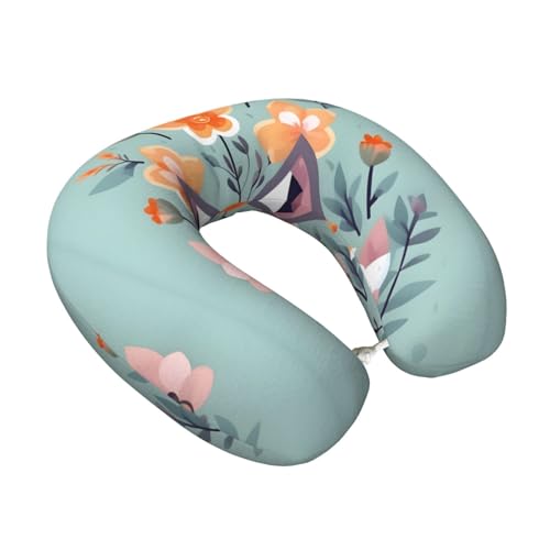 Almohada de poliéster negra ajustable para viaje miniatura 2