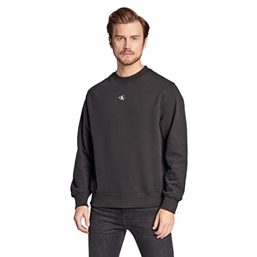 Calvin Klein Pull Coton Signature Homme coupe ajustée souple