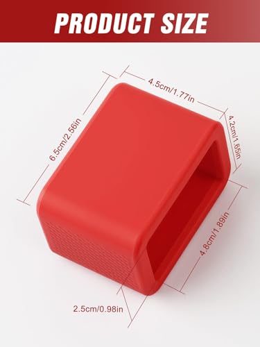 Image of 2 PCS Seat Belt Buckle Holder, Silicone Seatbelt Buckle Booster to Makes Receptacle Stand Upright for Easy Access (Red)