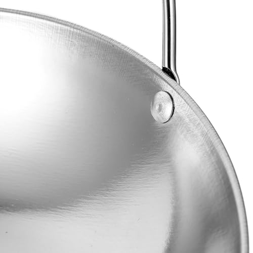 Juego de 2 woks de acero inoxidable de 8 y 9 pulgadas miniatura 4