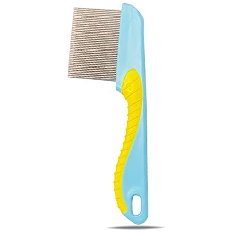 Long Metal Fine Tooth Hair Comb Non-Slip Grip Handle Professional Grooming Comb Cover