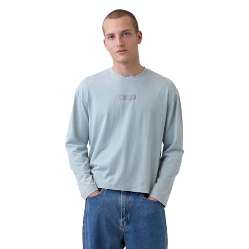 Gap Men Printed Regular‑Fit Long Sleeve Round‑Neck T‑Shirt – 50% Off Deal