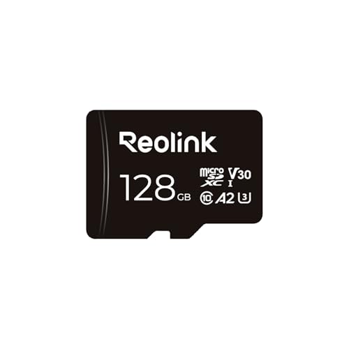 REOLINK 128GB microSDXC UHS-I Memory Card U3 A2 V30 Class 10 Micro SD Card Compatible with Reolink Security Camera