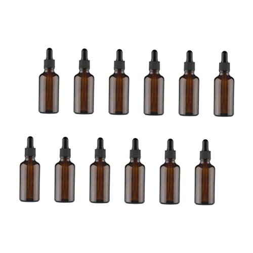 Housoutil 12pcs Travel Accessories Mini Liquid Bottles Amber Dropper Bottle Bottled Essential Oil Bottle Spray
