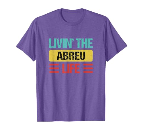 Abreu Name T-Shirt, Men, Purple Heather, Medium