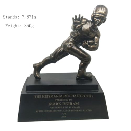 Trofeo Heisman de resina personalizado con acabado artesanal 7