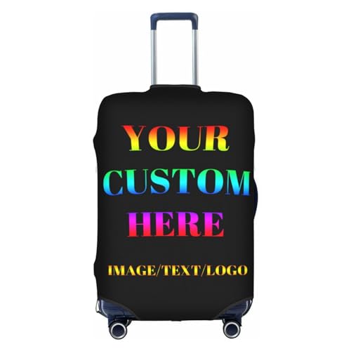 Personalized Luggage Cover Custom Suitcase Luggage Covers Add Your Photo Text Washable Elastic Baggage Covers For Men Women