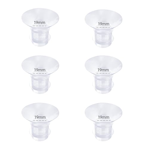 Image of Aulecoo 6pcs Flange Insert 19mm,Compatible with Momcozy S12/S12pro/S9/S9pro/TSRETE/Spectra/Medela 24mm Breast Pump Shields/Flanges,Reduce 24mm Nipple Tunnel Down to 19mm