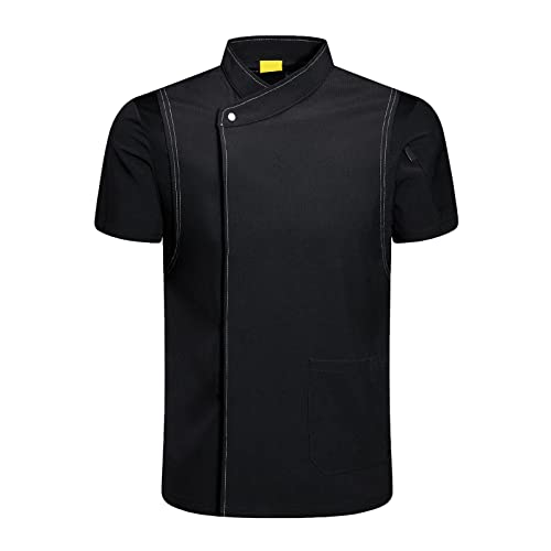 Veste Chef Uniforme Manteau Mixte Noir Traiteurs Services - 2