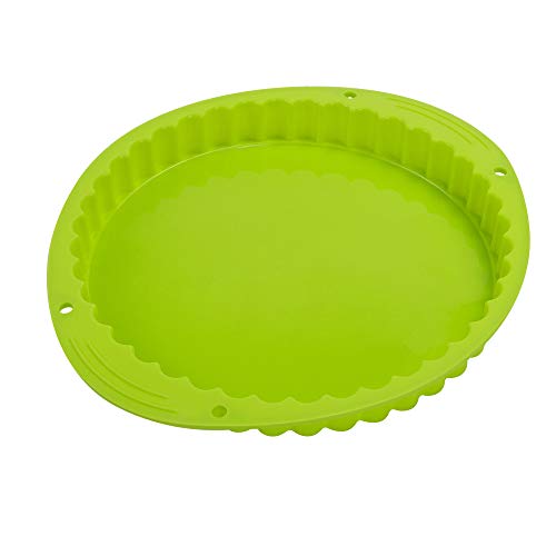 Webake Tart Pan Silicone Pie/Flan Pan 9.5 Inch Quiche Baking Dish Non-Stick Pizza Pie Mold #TOP5