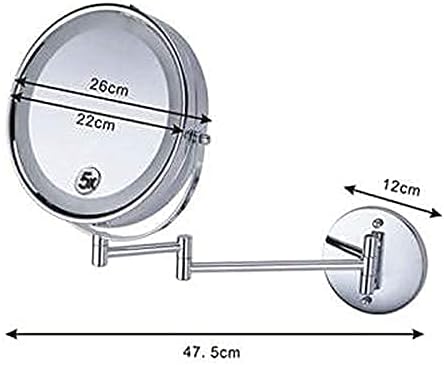 Miniatura 2 de Makeup Mirror Vanity Mirror Makeup Mirror,8.5 Inch Led Bathroom Vanity Mirror with Light Folding Beauty Wall Mounted Telescopic Magnifying Mirror