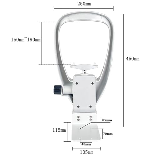 Accessoires d'optométrie de support frontal pour magasins d'optique et mentonnière