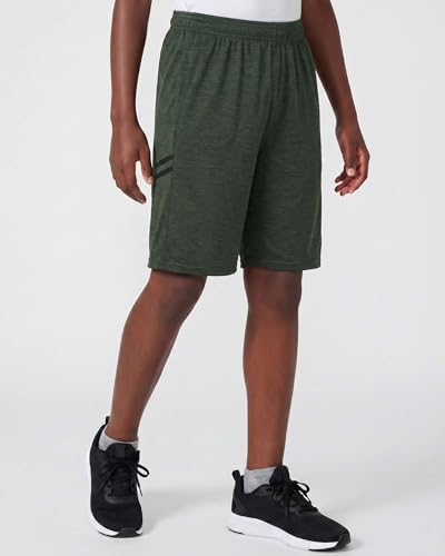 Image of Real Essentials 5 Pack: Boys' Dry Fit Basketball Shorts for Youth Kids Teens - Athletic Running Soccer Sports with Pockets