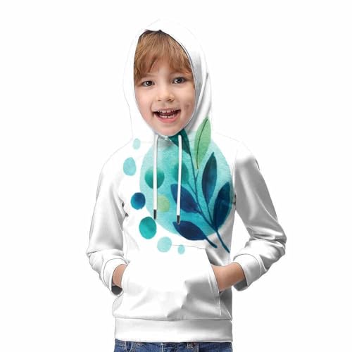 Pull imprimé 3D style eaucolor avec poche kangourou confortable