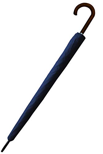 60MPH Windproof 24 Rib Large Strong Umbrella - XL Automatic Heavy Duty Golf Umbrella For Rain and Wind - 3 Layer Frame - Wooden Hook Handle - Best for Most Ribs