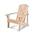 Shine Company Mid-Century Modern Wooden Adirondack Chair, Outdoor Patio Firepit Chairs, Back & Seat Pre-Assembled, Natural