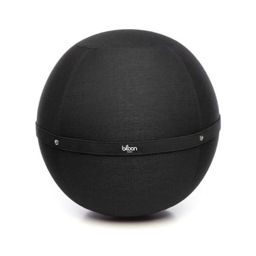 Bloon Paris Bloon Desk Ball Chair 21.6in | Back Pain Relief & Improved Posture | Stain-Resistant & Non-Slip | Handcrafted in Portugal | Black Color