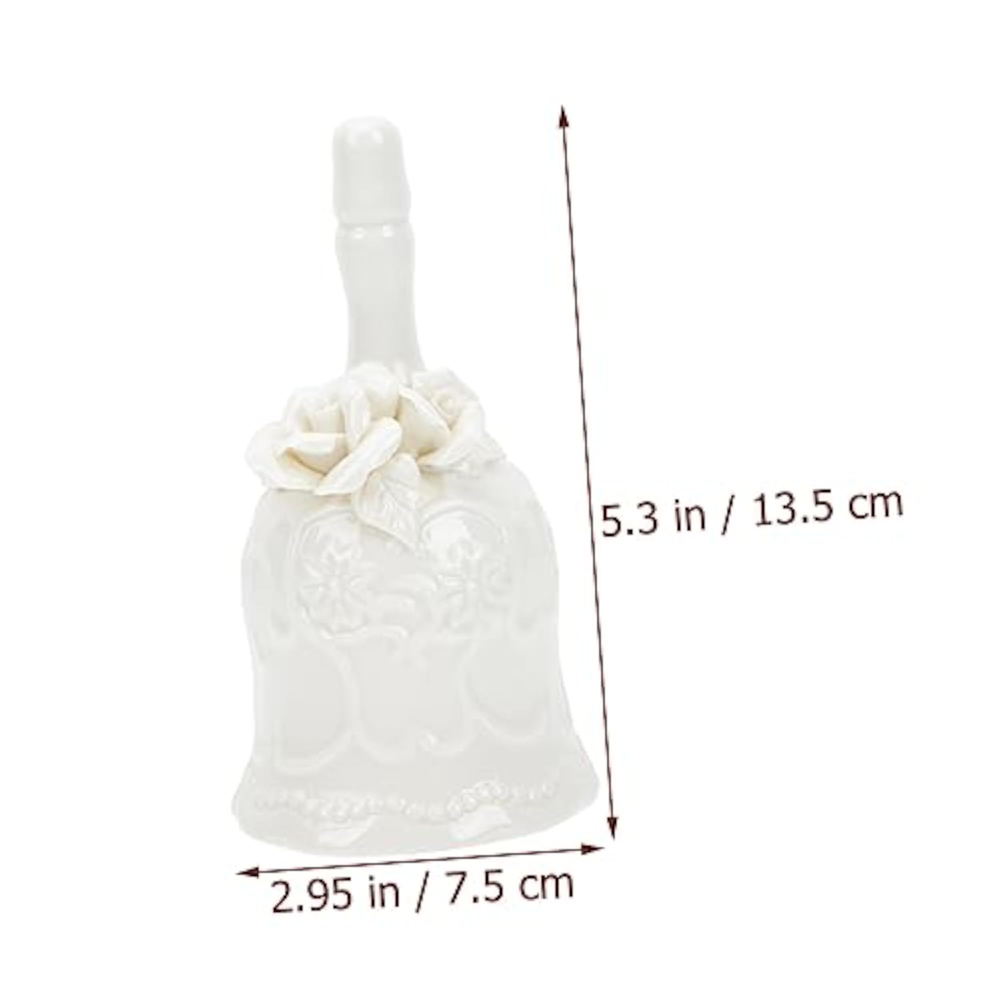 Ceramic Carved Hand Bell for Home and Restaurant Use
