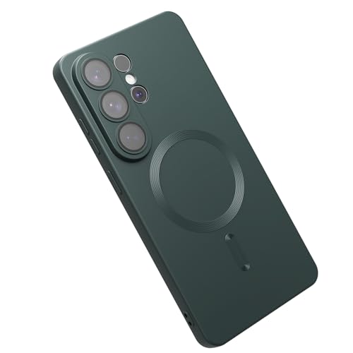 Yetagso Magnetic for Samsung Galaxy S26 Ultra�P�[�X�A�\�t�g�X�����t�B�b�g ���h�~ �������ꂽ�g�ѓd�b�P�[�X�J�o�[ �J�����ی�t���AMagSafe�Ή��A�O���[��