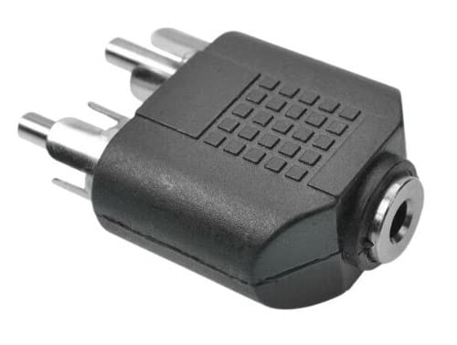 ESPtronics 1 Pc 3.5 mm Jack Stereo Audio AUX Female to 2 RCA Male Coupler Converter Connector for TV, DVD Player, Durable Construction, Amplifier etc. (B0C1YWXXNL) Amazon Price History, Amazon Price Tracker