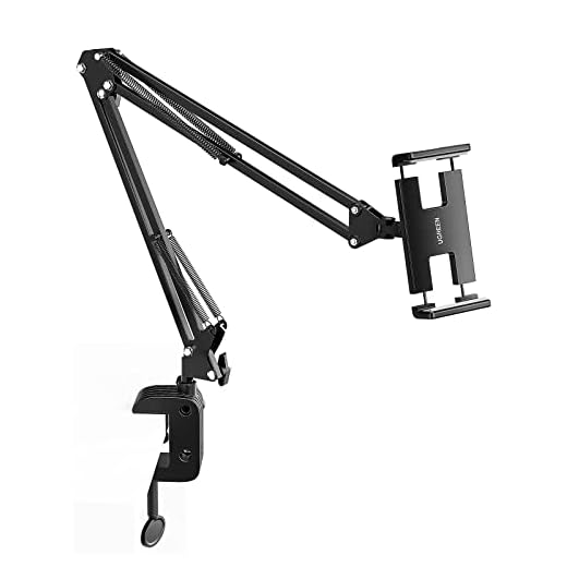 UGREEN Tablet Stand Holder for Bed 360 Degree Rotating Adjustable Long Arm Flexible Desktop Mount Stand Overhead Compatible for iPad, iPad Air Pro Mini 4 3 2, iPhone, E-Reader, Black