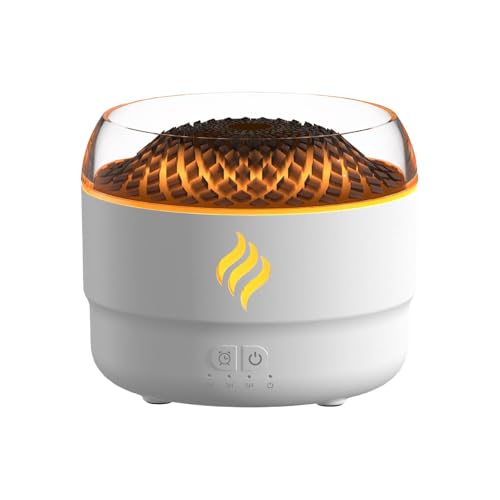 Humidificador de ambiente – Niebla fresca llama, purificador de aire decorativo | Para guardería cuarto de baño sótano Salas dormitorio coche yoga spa hotel tienda ultrasónica difusor de aceite