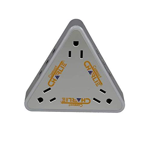 Connect Charlie 12- in-1 Surge Protector & USB Charger (Silver)