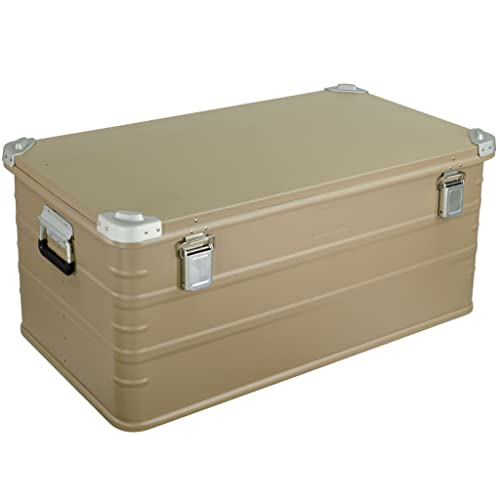 Eylar Crossover Aluminum Overland Storage, Trunk, Metal Cargo Case, Storage Box (4PC Combo, Tan) 30L, 50L, 95, 147L