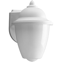 Progress Lighting Polycarbonate Outdoor 1-Light Acrylic Shade Traditional Outdoor Wall Lantern Light White