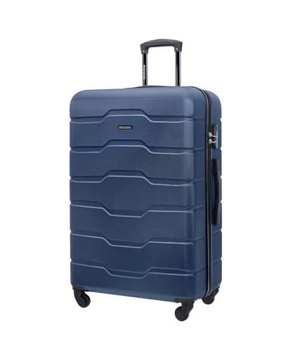 Valise rigide PUCCINI Alicante L bleue à roulettes pour grand voyage