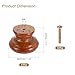uxcell 6pcs Wooden Knobs, 37mm/1.5
