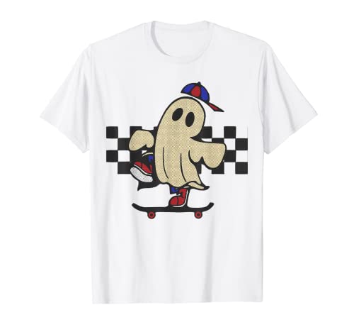 Ghost on Skateboard, Skateboarding is Fun Vintage Design T-Shirt