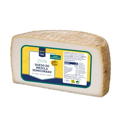 Queso de Mezcla Semicurado METRO Chef – Porciones, Media Pieza y Entero | Leche de Vaca, Oveja y Cabra | Sabor Suave y Cremoso (Refrigerado) (1 PIEZA, Mezcla Semicurado 1/2 Pieza 1,5 kg Aprox)