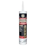 GE Supreme Paintable Silicone Caulk for Kitchen & Bathroom, White, 9.5 fl oz Cartridge, 1 Pack - 100% Waterproof Silicone Sealant, 7X Stronger Adhesion, Shrink & Crack Proof