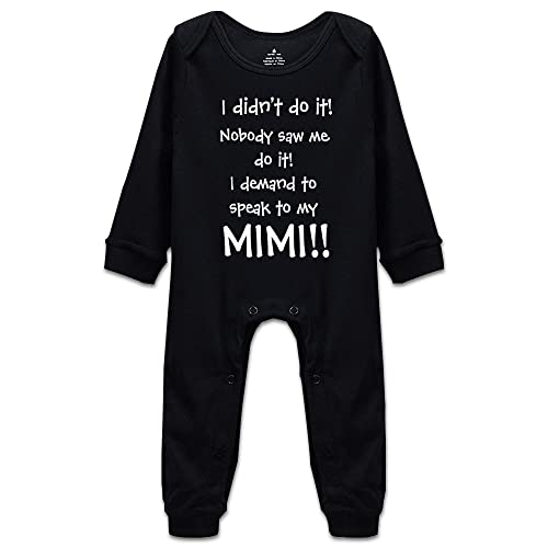 DOQOSESHY I Demand to Speak to My Mimi Unisex Baby Bodysuit Rompers Funny Newborn Clothes