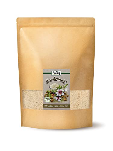 Biojoy Harina de Almendra Desgrasada Ecológica (2 kg), molida suavemente y sin aditivos