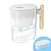 Waterdrop Chubby Cruche de Filtre à Eau 3,5 L Certifiée NSF avec Filtre 1 × 90 Jours, Réduit Le Fluorure, Le Chlore et Plus, sans BPA (Transparent)