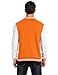 COOFANDY Men's Fashion Varsity Jacket Causal Slim Fit Cotton Letterman Baseball Bomber Jackets, Orange, Medium