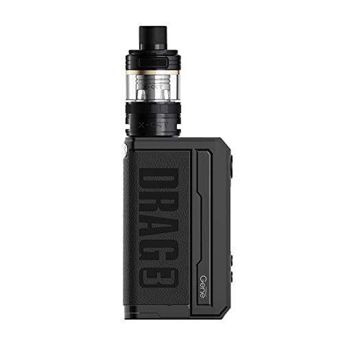 Rui Kit DRAG 3 TPP X, Original VOOPOOO Drag 3 177W TC avec Drag 3 Box Mod + Réservoir de 5,5ml TPP X Pod Compatible avec toutes les Bobines TPP-DM2 + TPP-DM3 (Noir) Cover