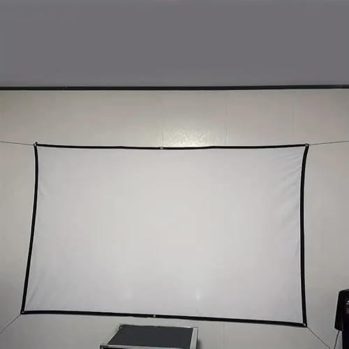 100 Inch Portable Projector Screen, 16:9 Foldable White Screen, for Indoor and Outdoor Movies, Backyard, Camping Office - 4