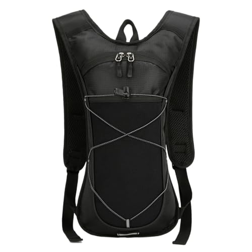 Sac à dos hydratation randonnée léger réglable en nylon noir