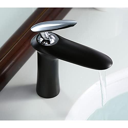 Robinet de lavabo cascade en laiton chromé pour salle de bain design