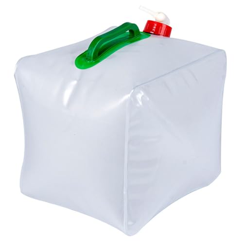 Monetais 5 Gallon Water Jug, Collapsible Water Container with Spigot, Leakproof Pvc Camping Storage Jug with Handle for Hiking, Rv, Emergency Survival