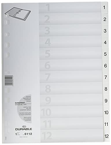 Intercalaires A4 Durable 6112 pour organiser vos dossiers de bureau et administratifs