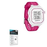 BoxWave Garmin Forerunner 25 White/Pink Screen Protector, [ClearTouch Crystal (2-Pack)] HD Film Skin - Shields From Scratches for Garmin Forerunner 25 White/Pink, 25 Black/Purple