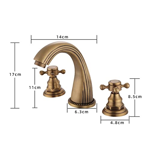 Mitigeur eau chaude/eau froide rétro à double commande noire en laiton