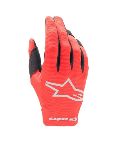 Alpinestars 2026 Youth Radar Gloves M, Mars Red/Silver