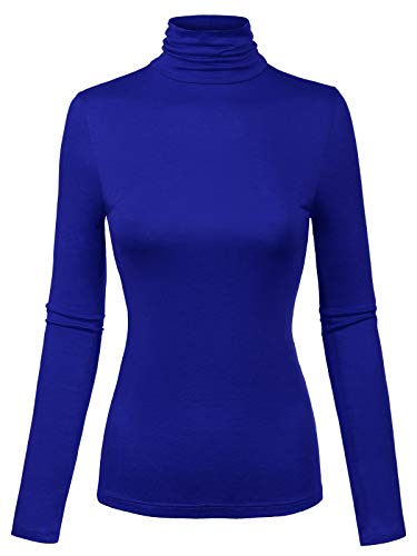 MixMatchy Women's Slim Lightweight Long Sleeve Pullover Turtleneck Mock Shirts Base Layer Undershirts Active Tops