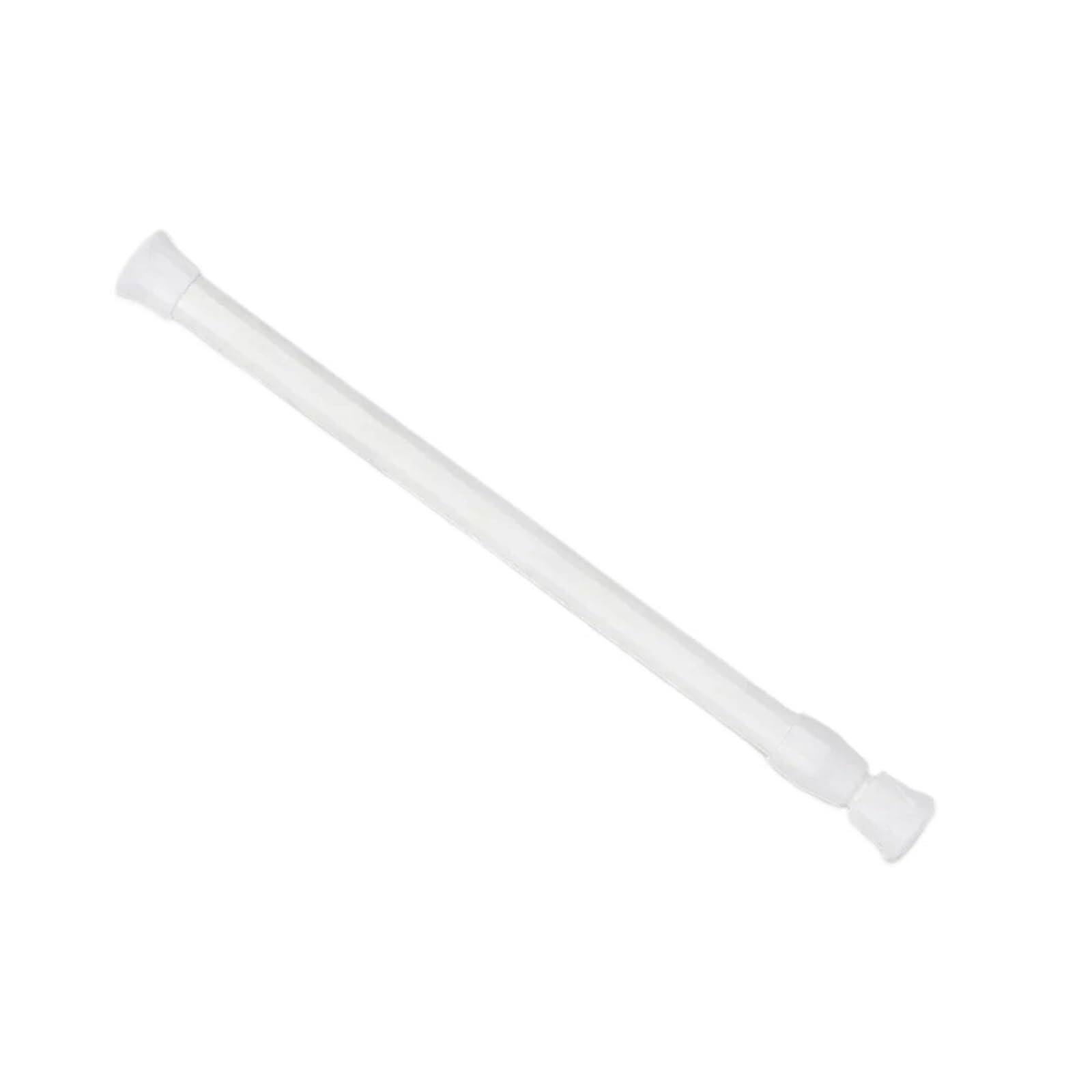 Tension Rod Adjustable Metal Curtain Rod Spring Loaded Extendable Telescopic Poles No Drilling Hanging Rods(White30-50cm)